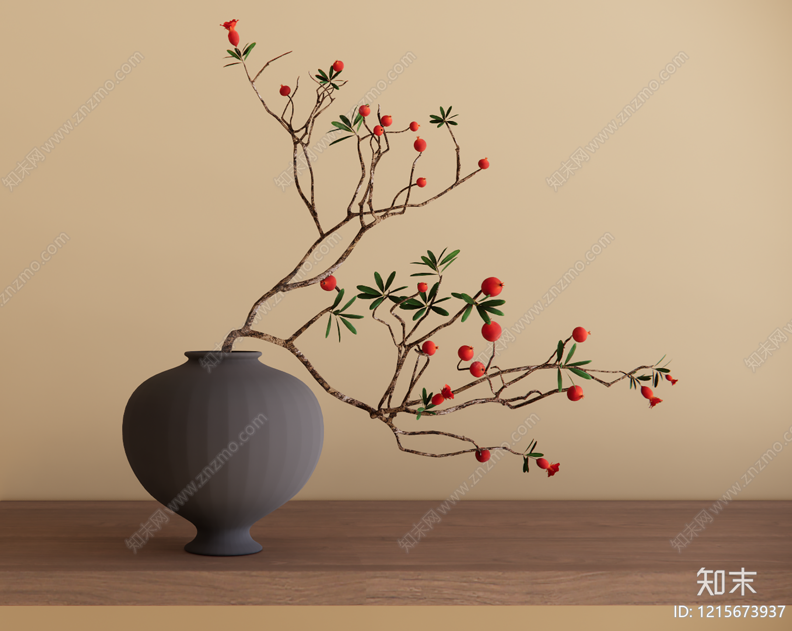新中式花艺SU模型下载【ID:1215673937】