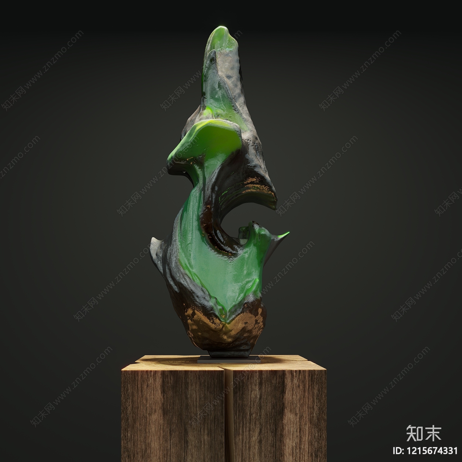 新中式雕塑摆件3D模型下载【ID:1215674331】