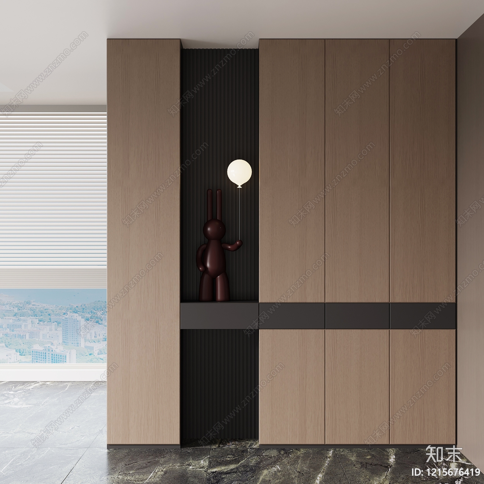 现代极简鞋柜3D模型下载【ID:1215676419】