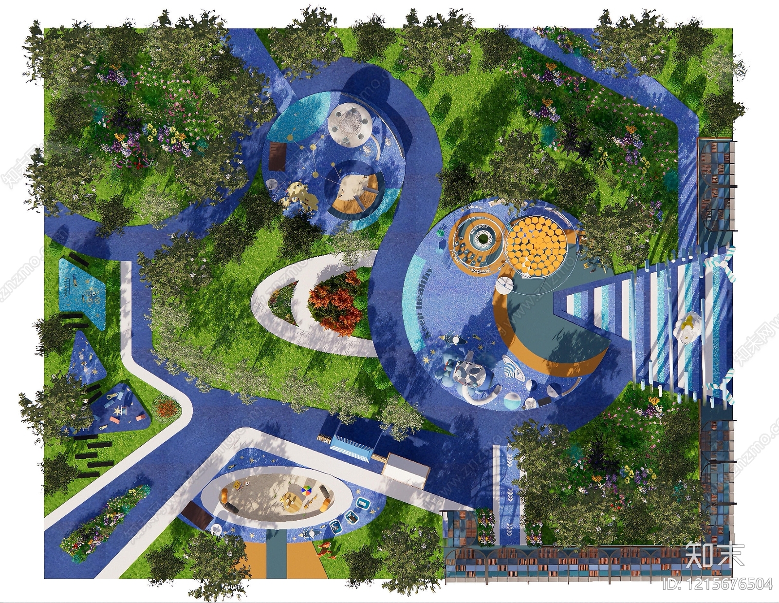 现代儿童乐园施工图下载【ID:1215676504】