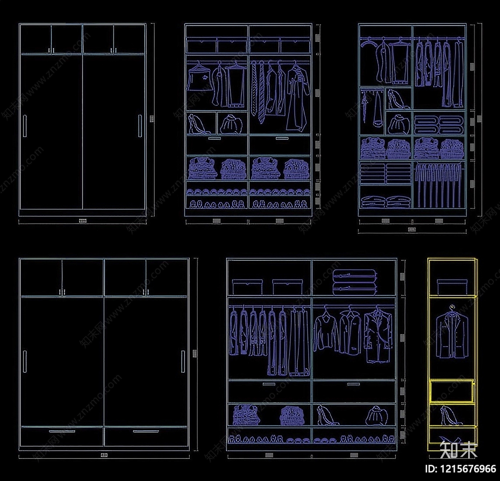 现代柜子施工图下载【ID:1215676966】