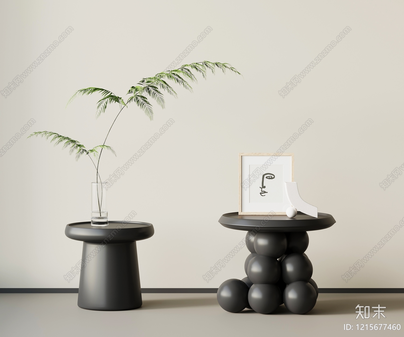 极简边几3D模型下载【ID:1215677460】