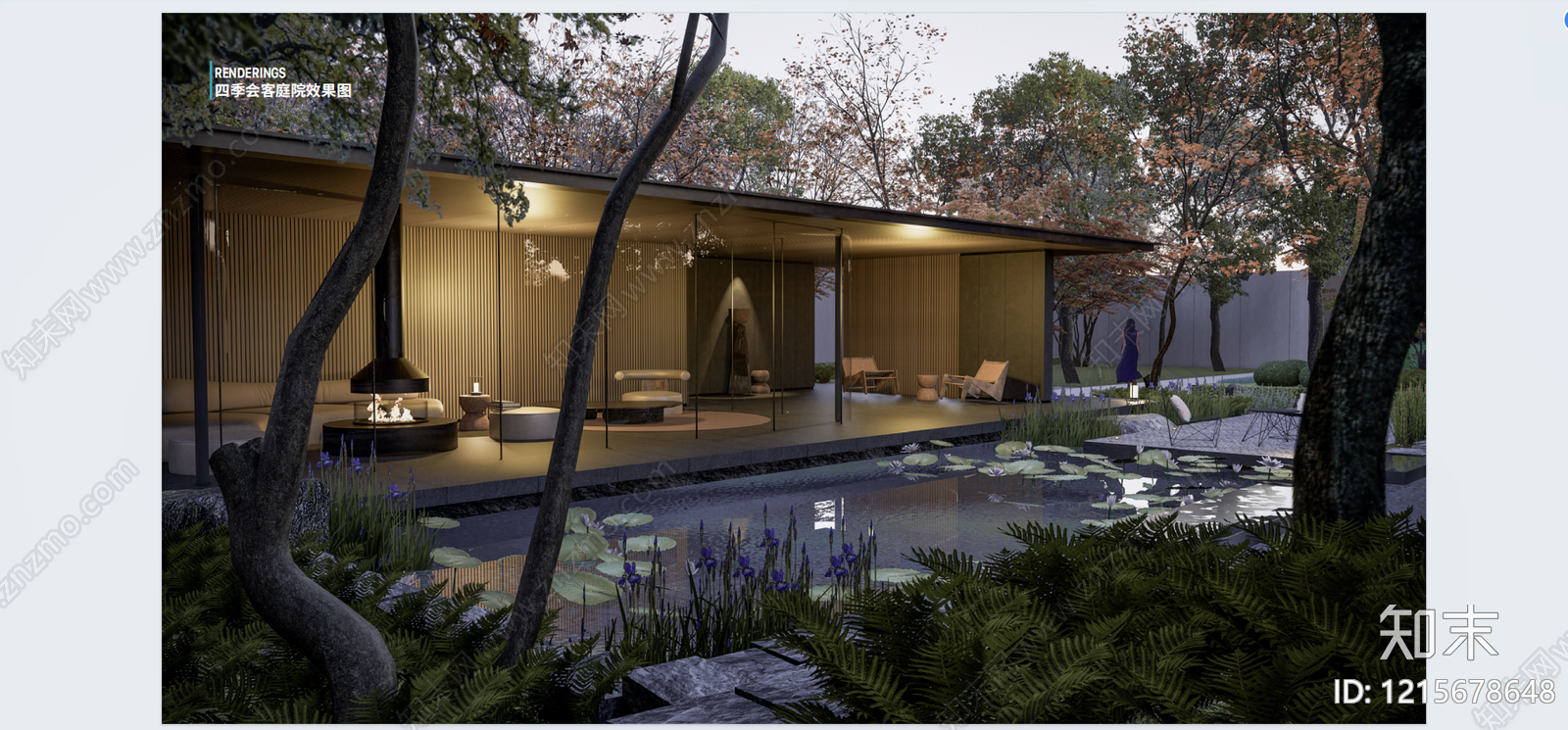 现代小区景观下载【ID:1215678648】