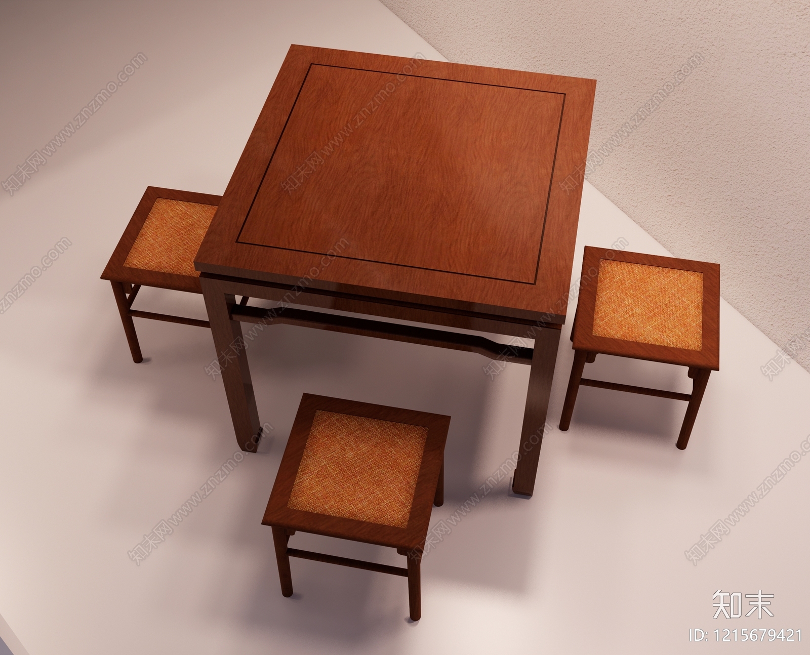 新中式茶桌椅3D模型下载【ID:1215679421】