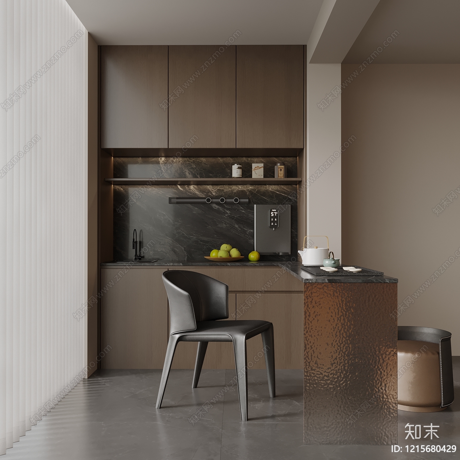 现代简约茶室SU模型下载【ID:1215680429】