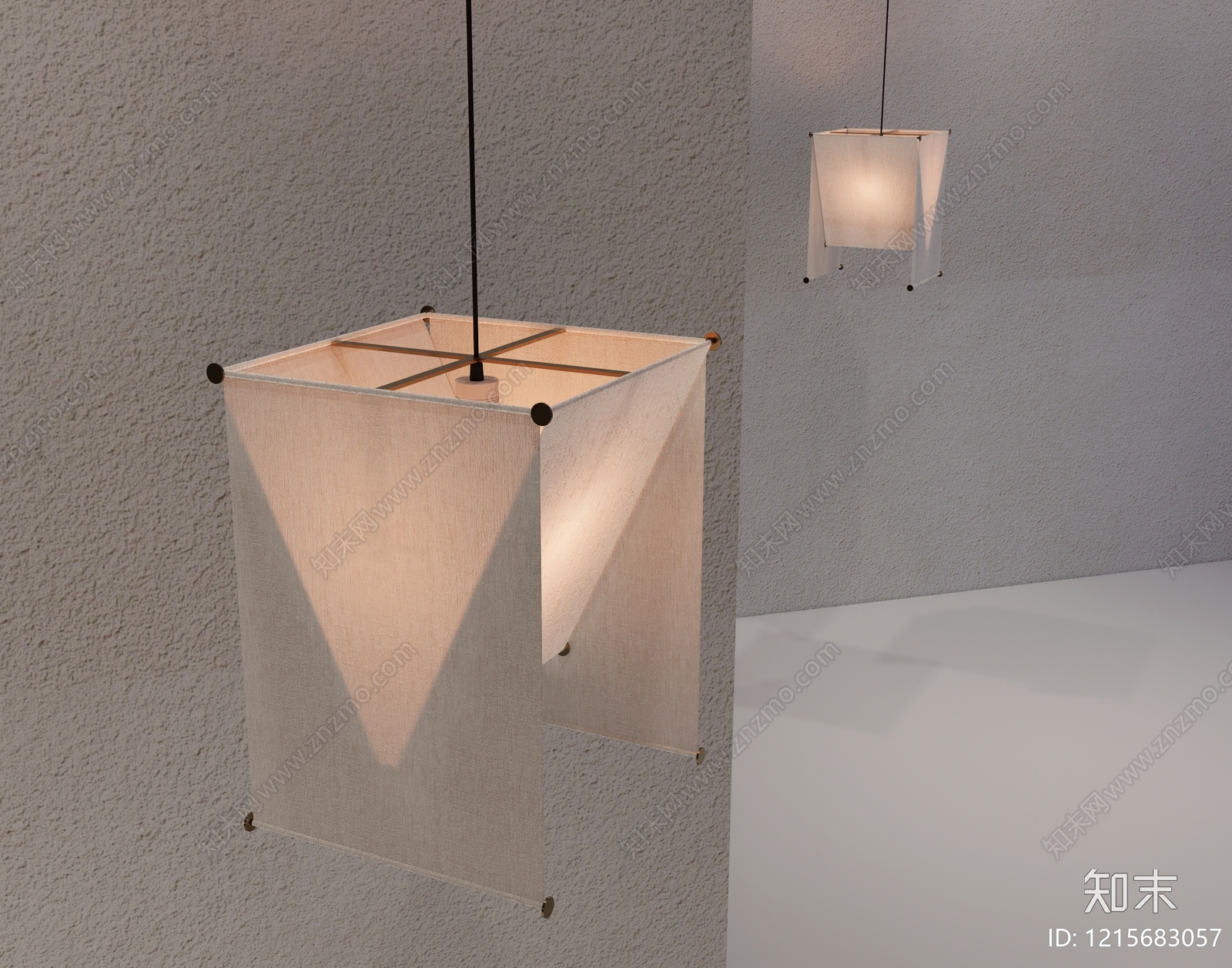 极简吊灯3D模型下载【ID:1215683057】