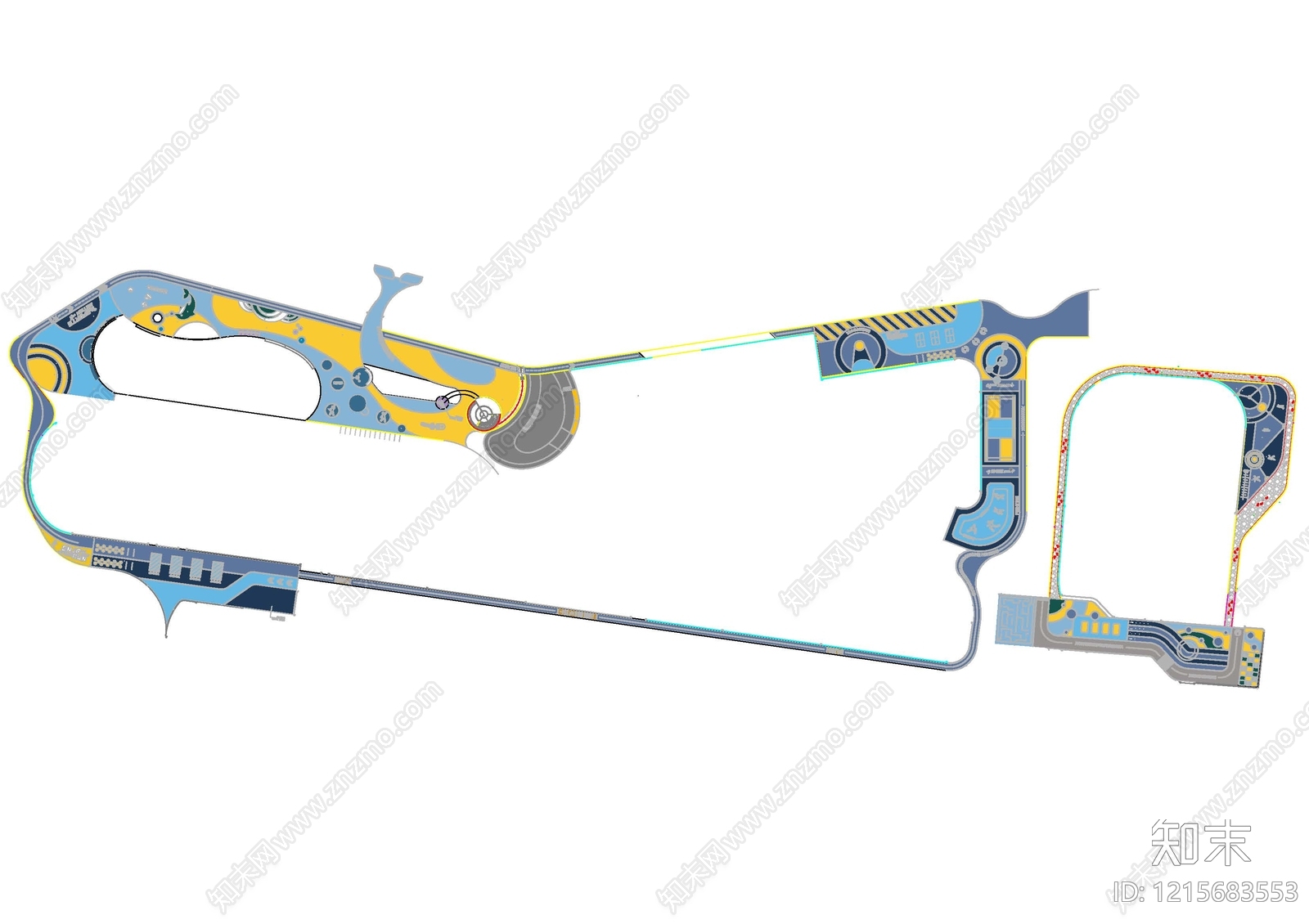 现代社区健身区施工图下载【ID:1215683553】