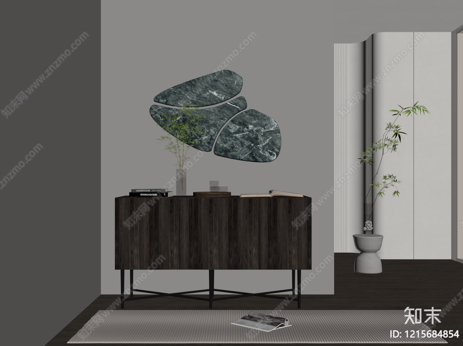 现代简约玄关SU模型下载【ID:1215684854】
