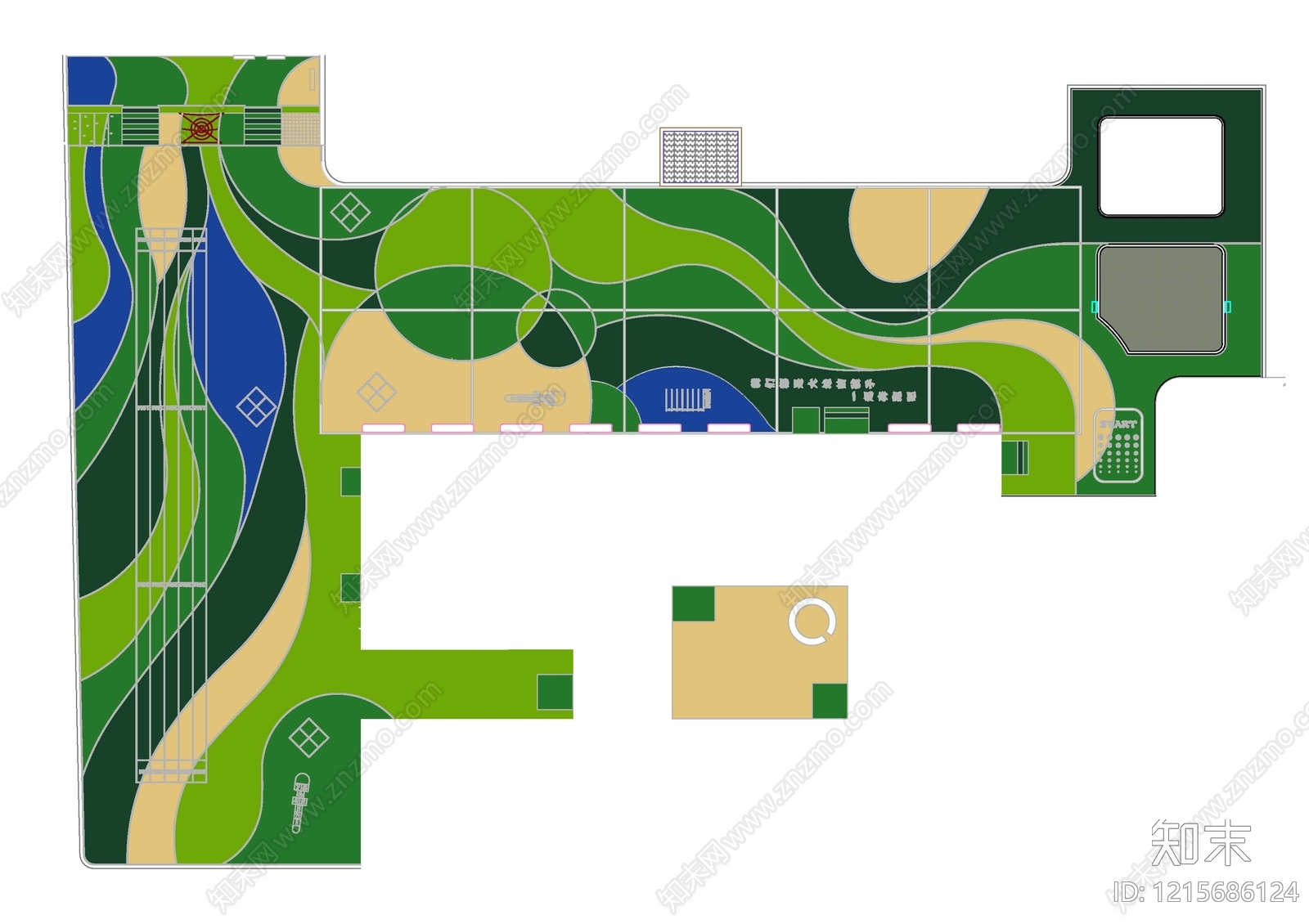 现代幼儿园施工图下载【ID:1215686124】