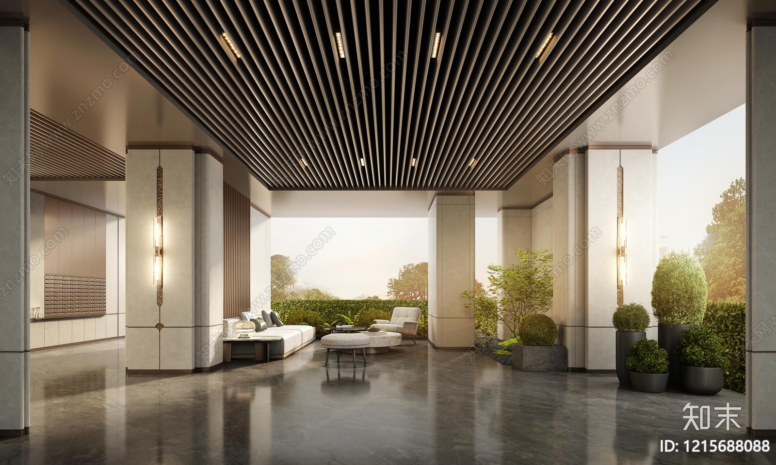 现代轻奢住宅公区下载【ID:1215688088】