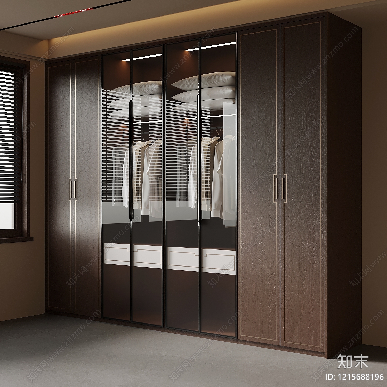 现代简约衣柜3D模型下载【ID:1215688196】