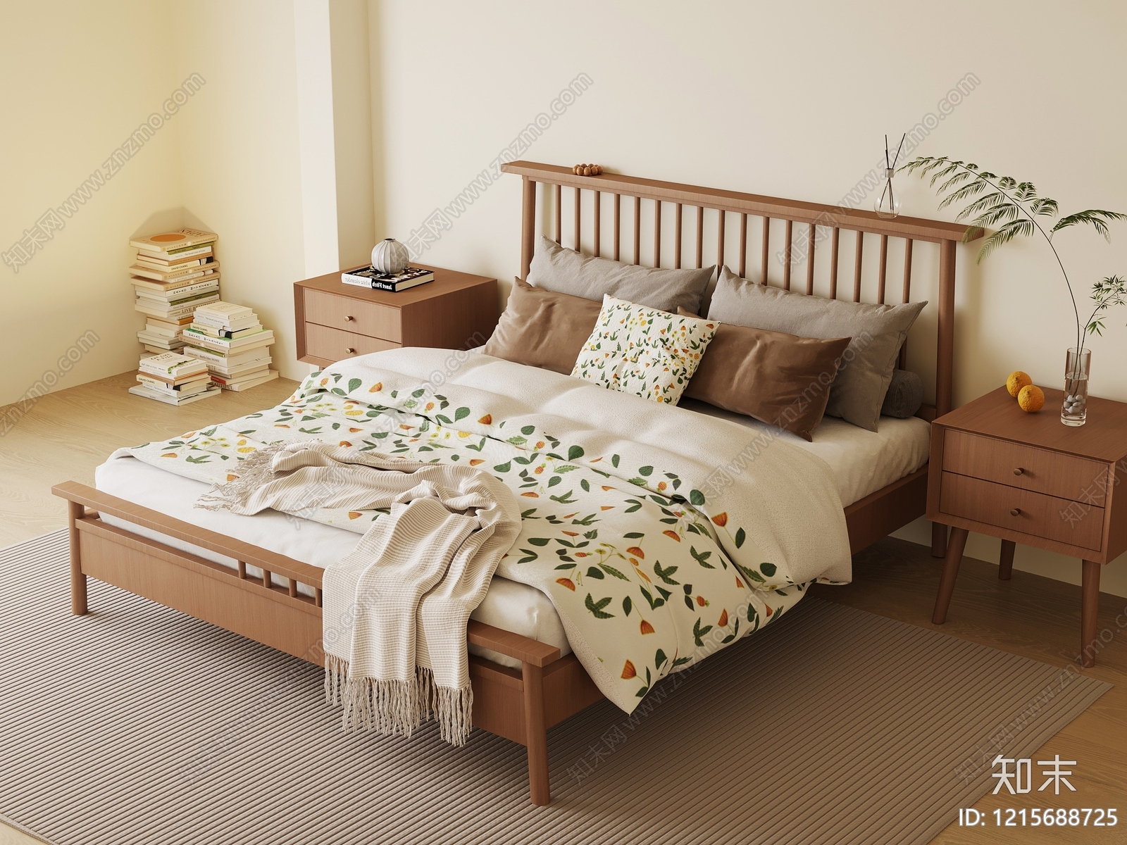 日式次卧3D模型下载【ID:1215688725】