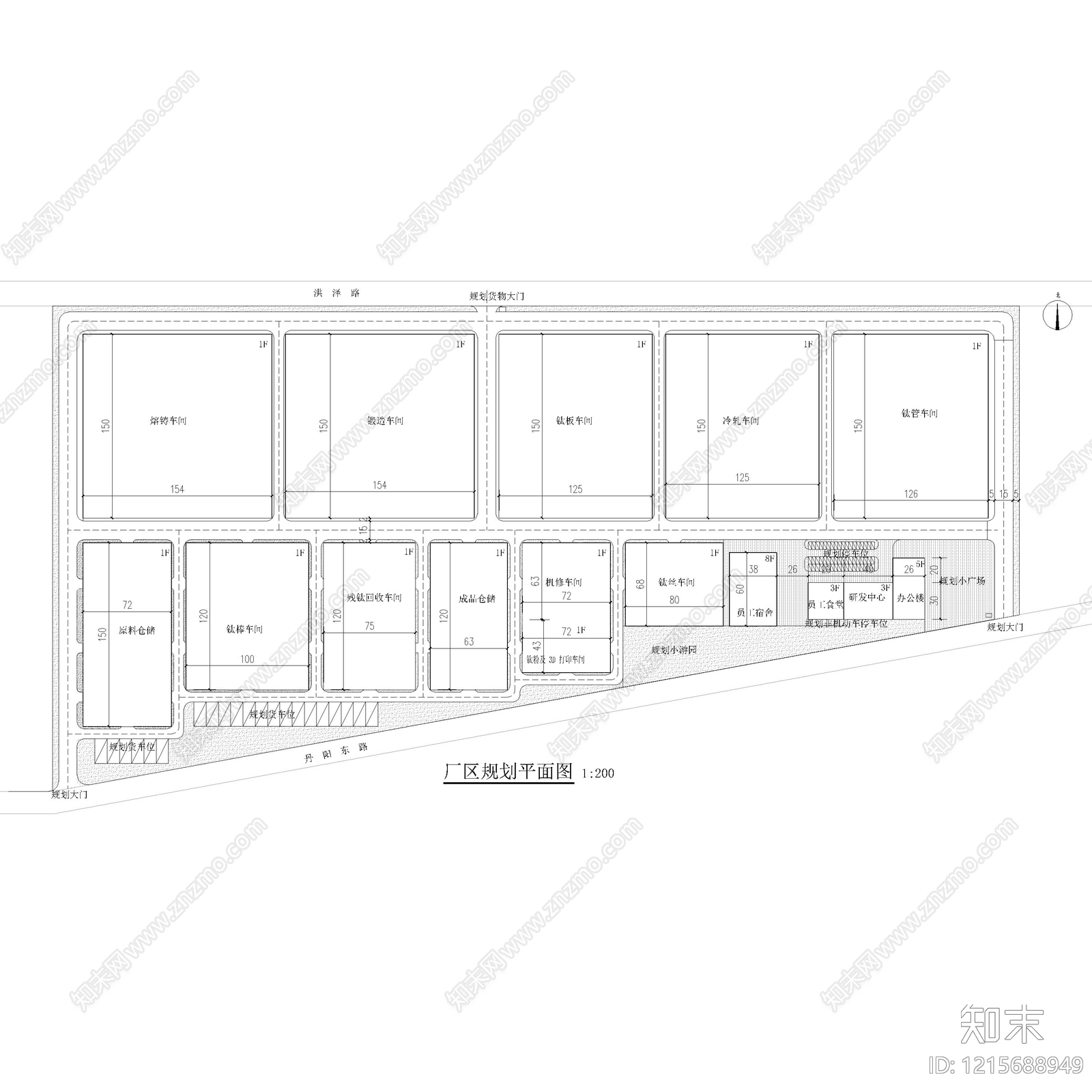 现代新中式产业园建筑施工图下载【ID:1215688949】