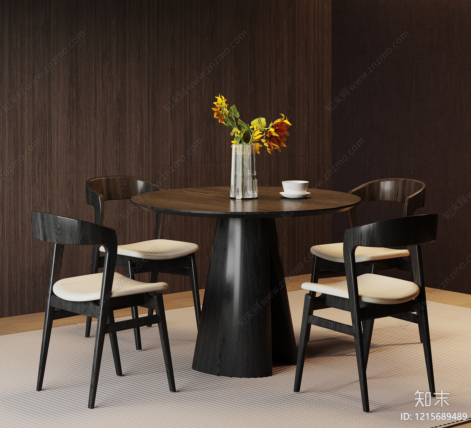 现代简约休闲桌椅3D模型下载【ID:1215689489】