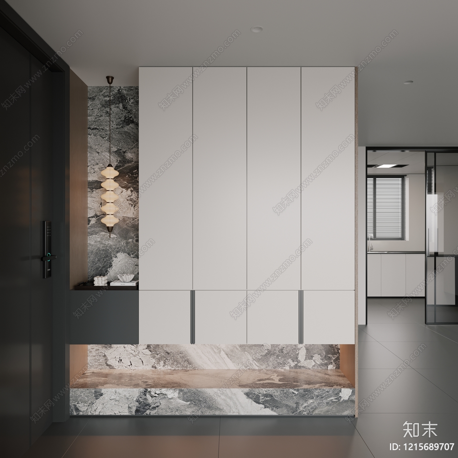 现代简约玄关3D模型下载【ID:1215689707】