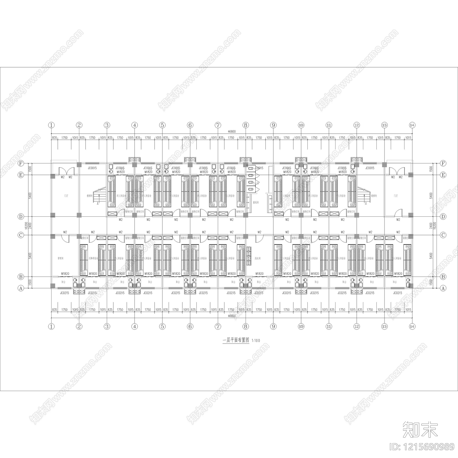 现代新中式酒店建筑施工图下载【ID:1215690989】