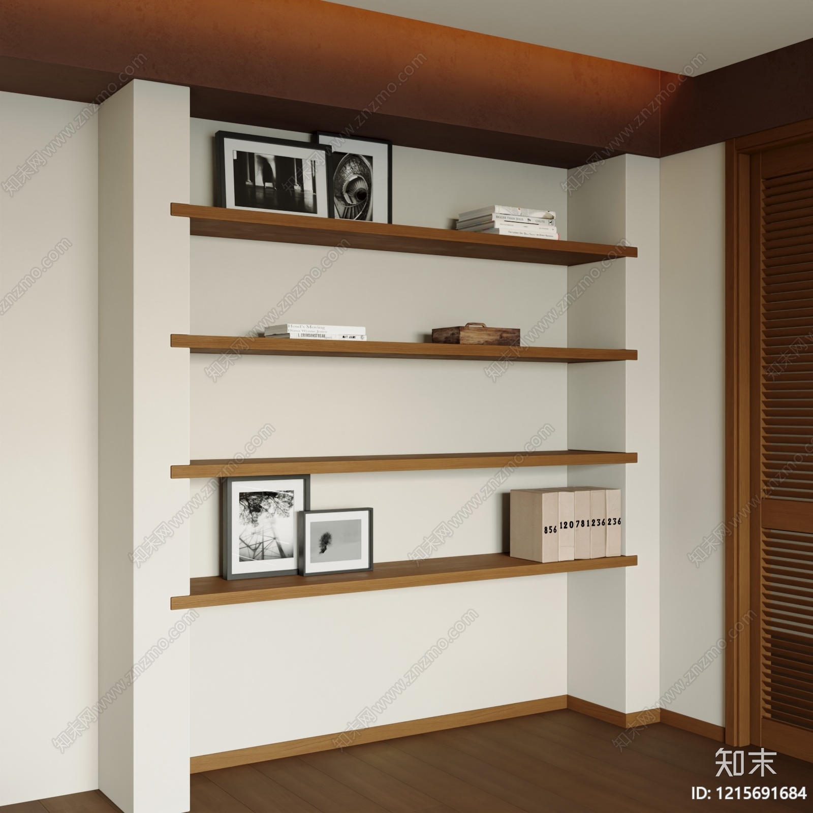 日式书架3D模型下载【ID:1215691684】