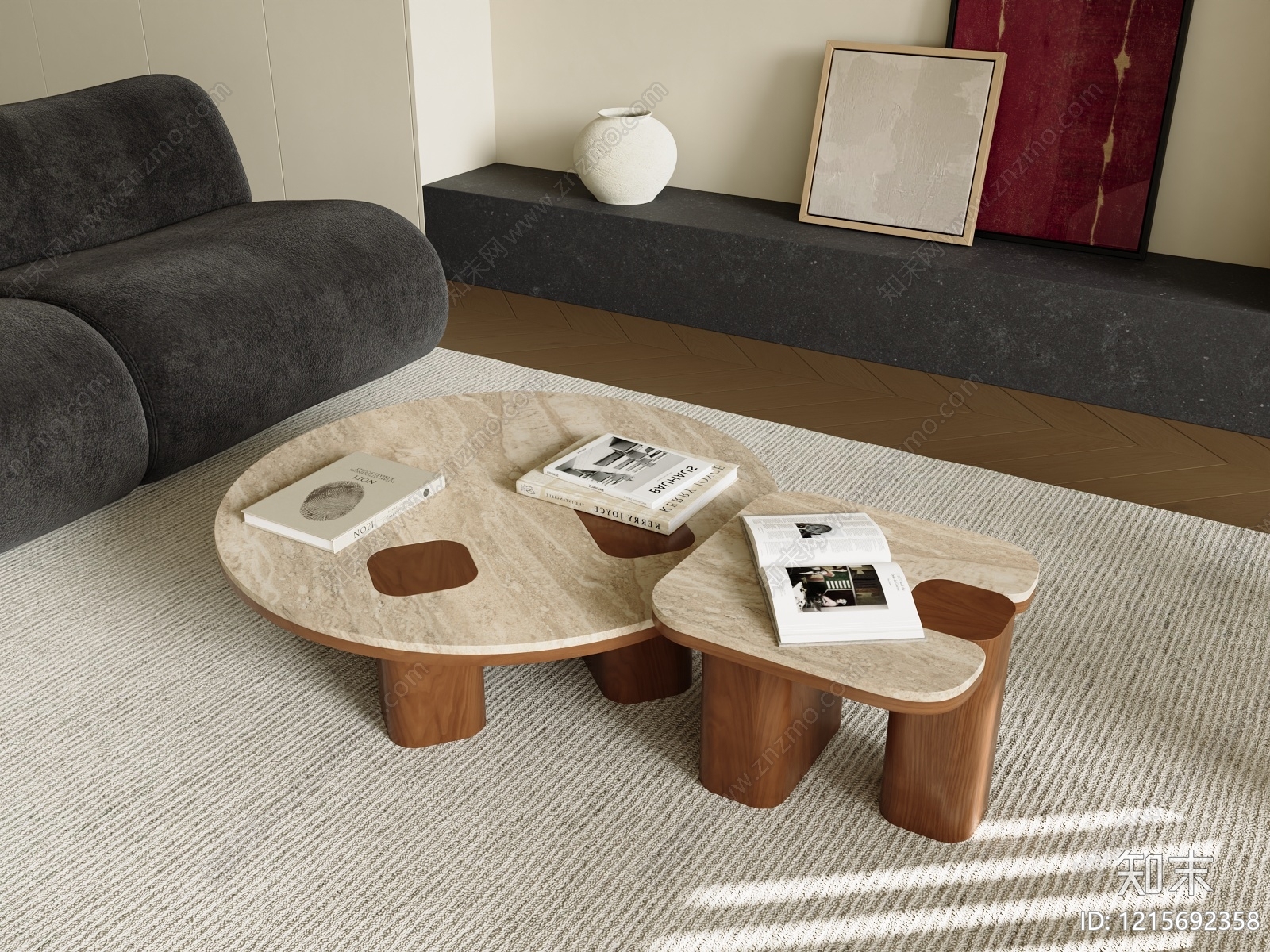 中古风茶几SU模型下载【ID:1215692358】