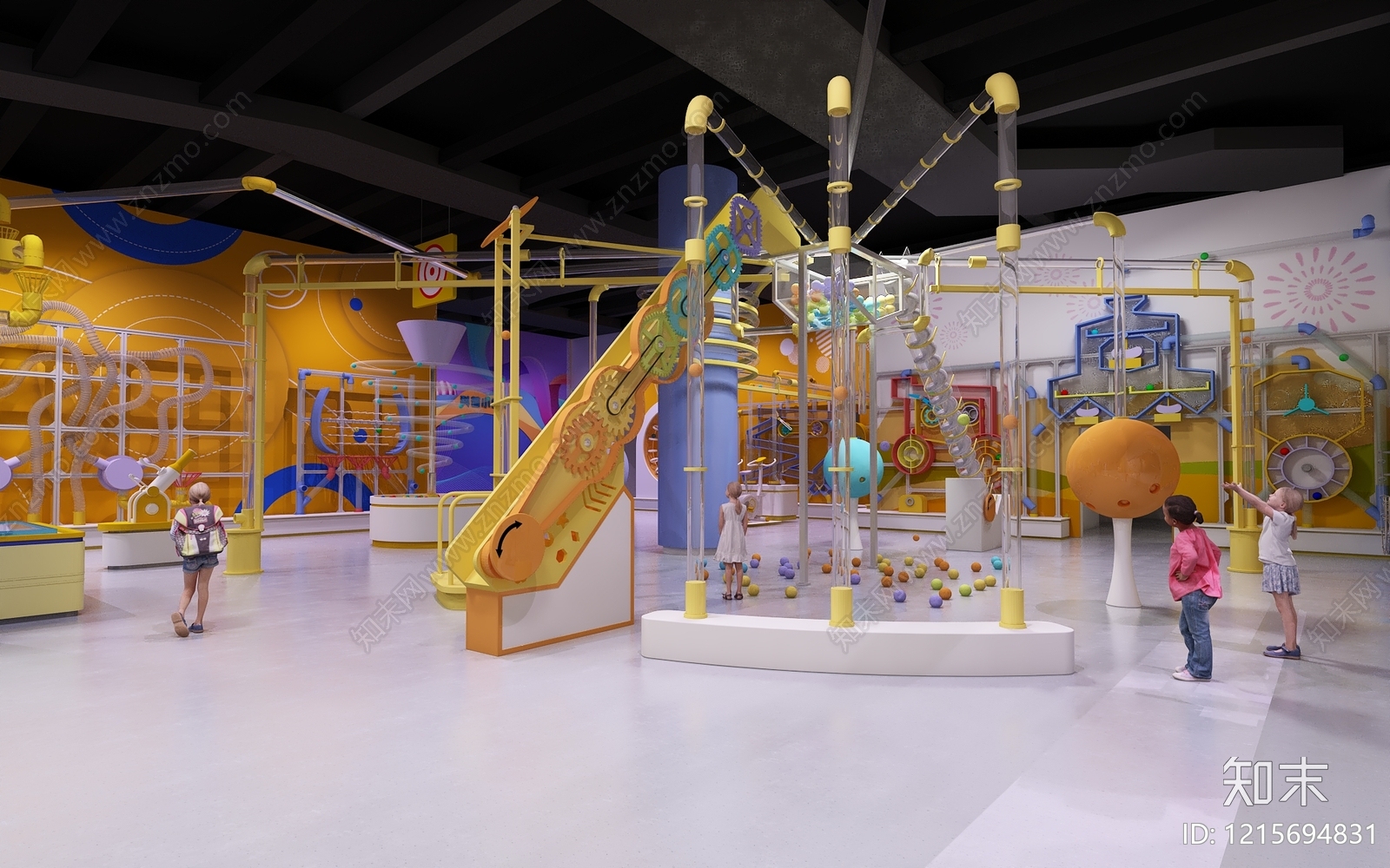 童趣风科技展厅3D模型下载【ID:1215694831】