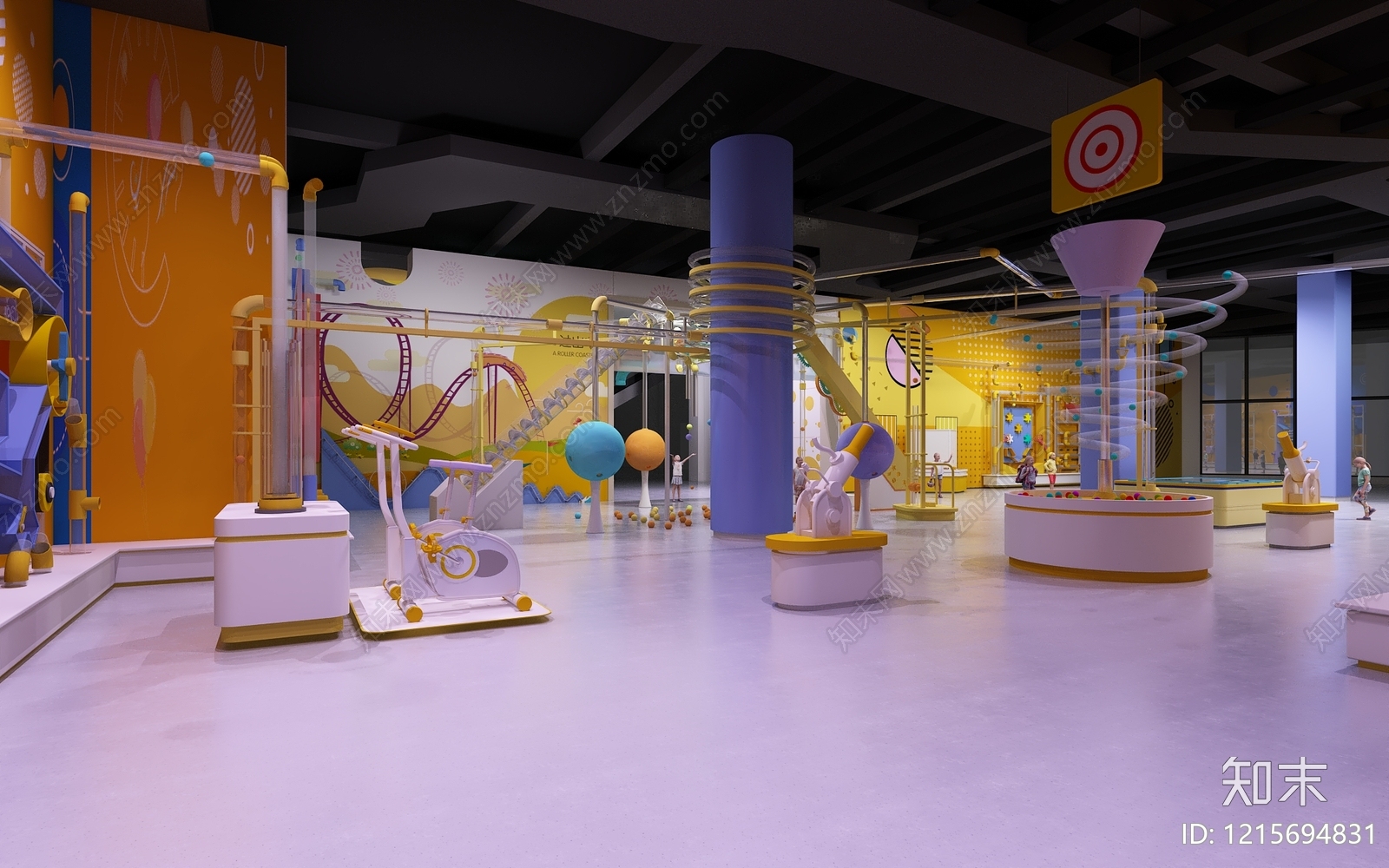 童趣风科技展厅3D模型下载【ID:1215694831】