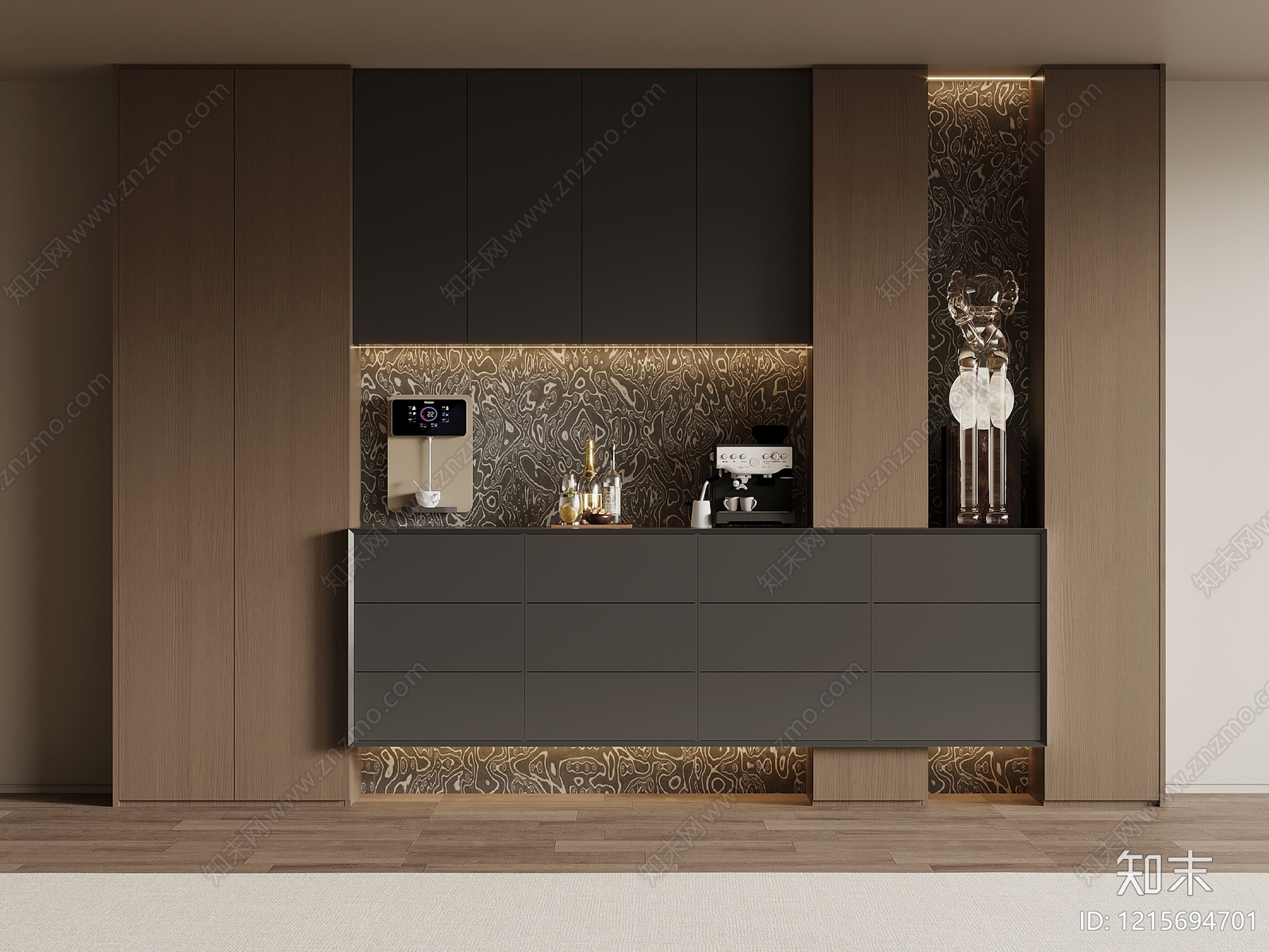 现代简约酒柜3D模型下载【ID:1215694701】