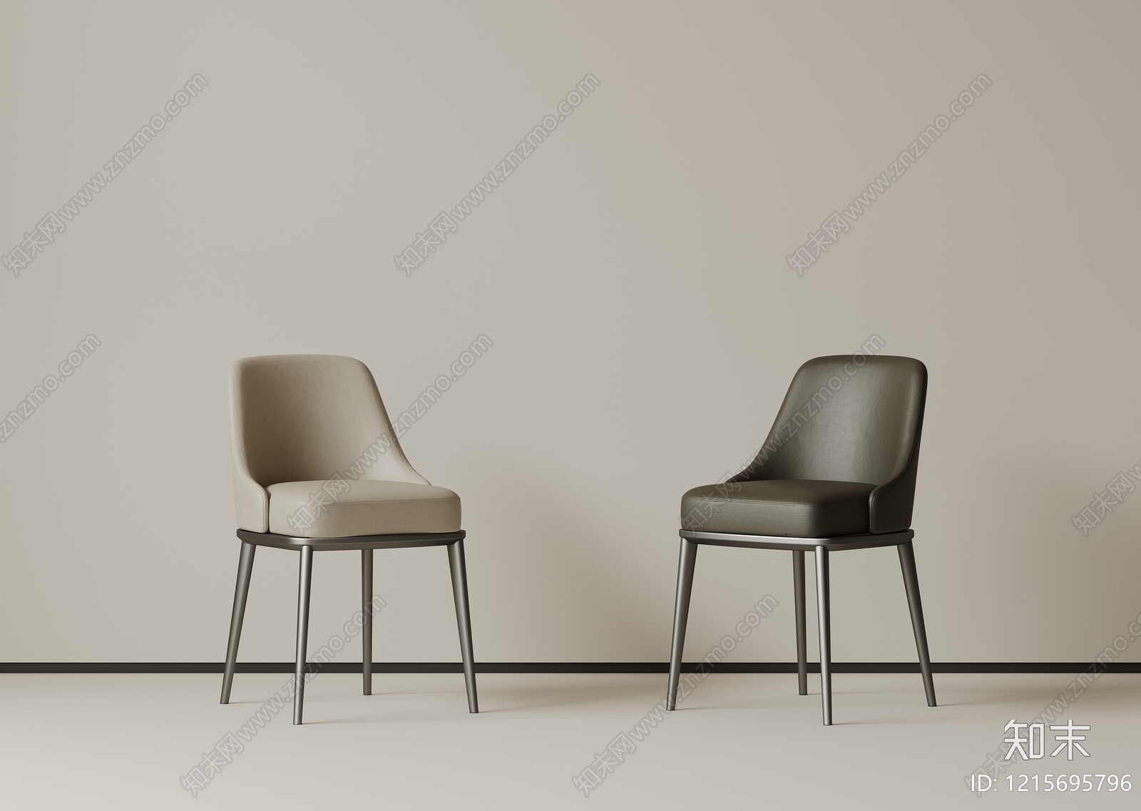 极简餐椅3D模型下载【ID:1215695796】