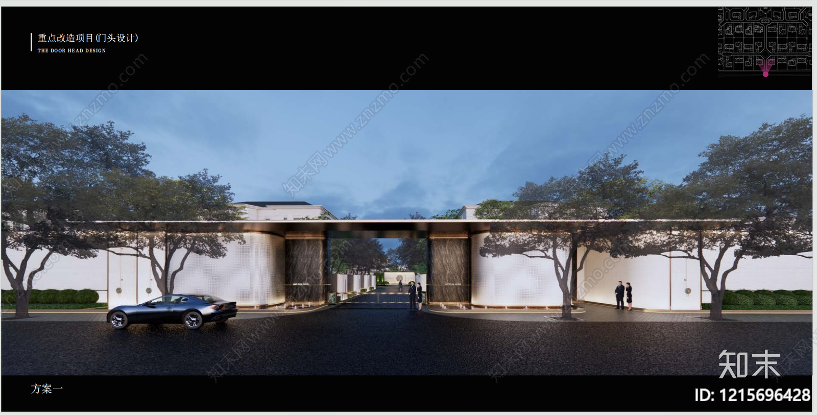 现代轻奢庭院景观下载【ID:1215696428】