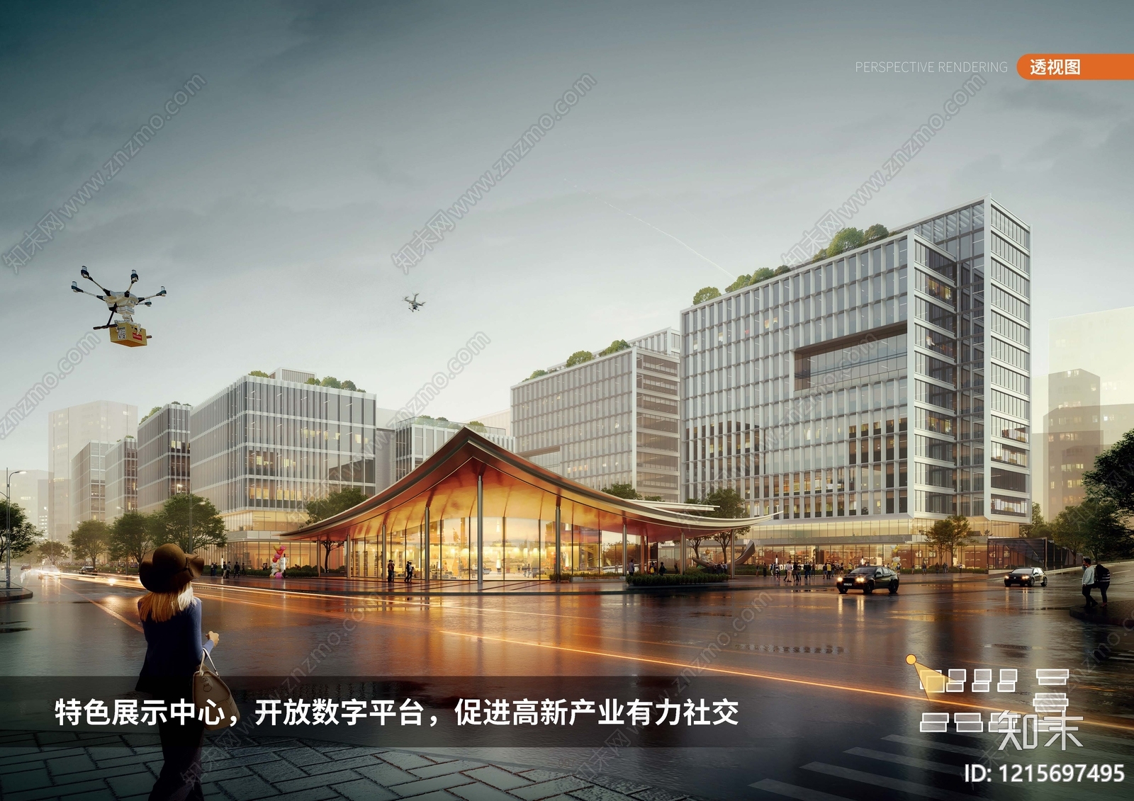 现代新中式厂房建筑下载【ID:1215697495】