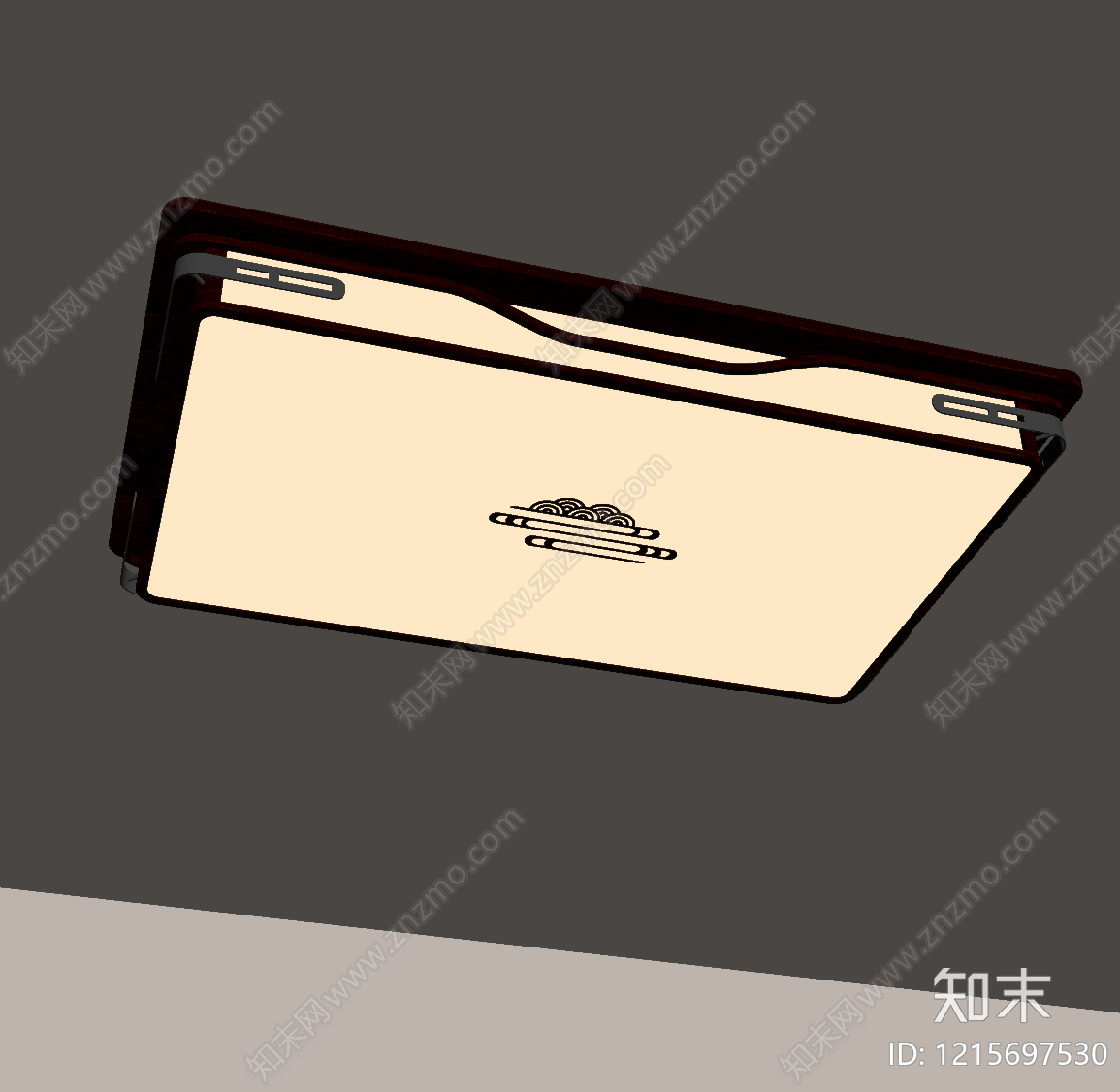 新中式吸顶灯SU模型下载【ID:1215697530】