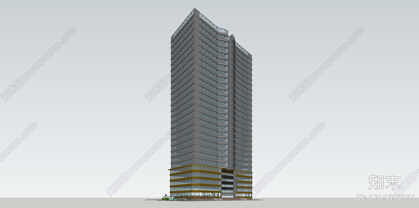 现代写字楼SU模型下载【ID:1215697551】