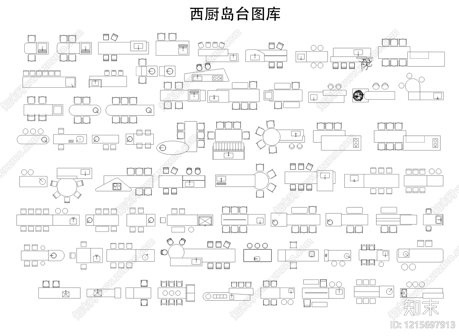 现代吧台施工图下载【ID:1215697913】