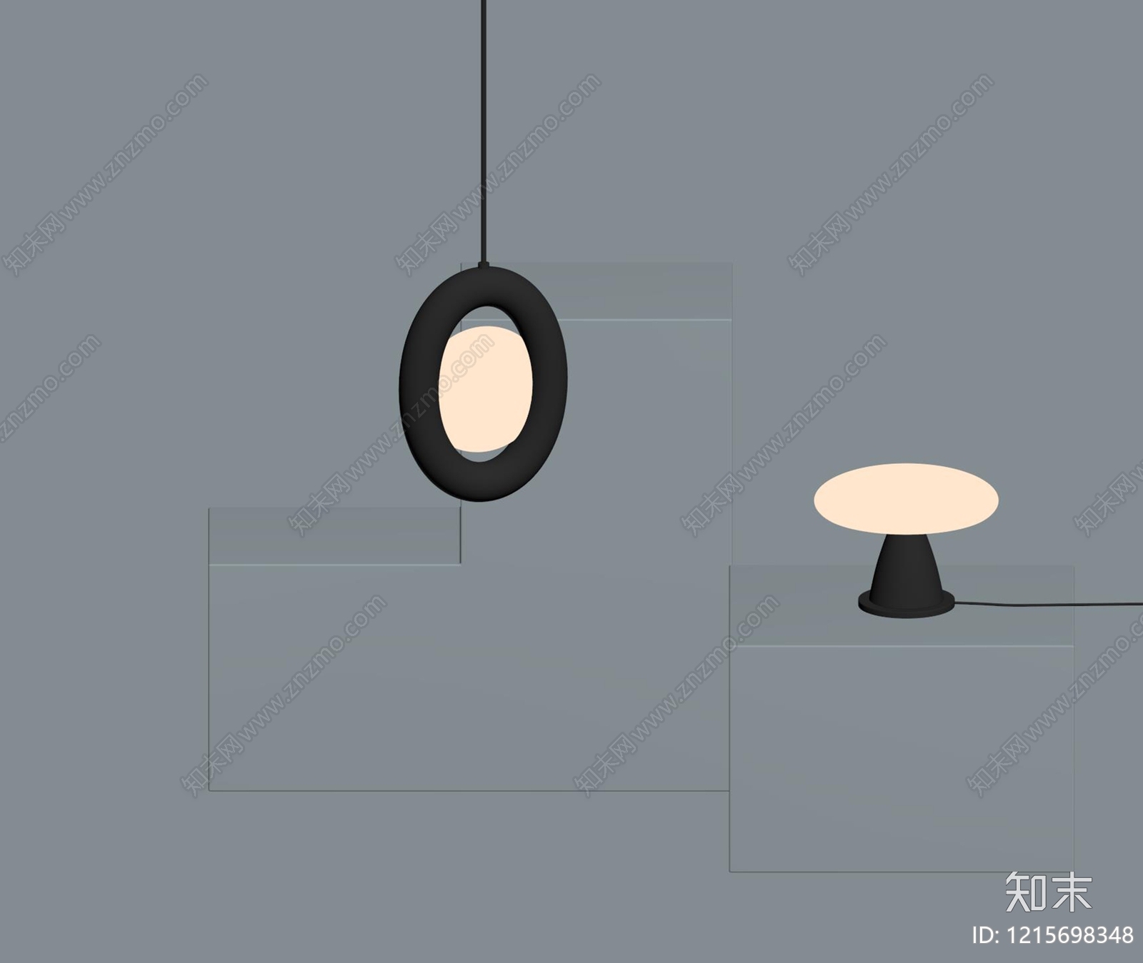 现代灯具组合SU模型下载【ID:1215698348】