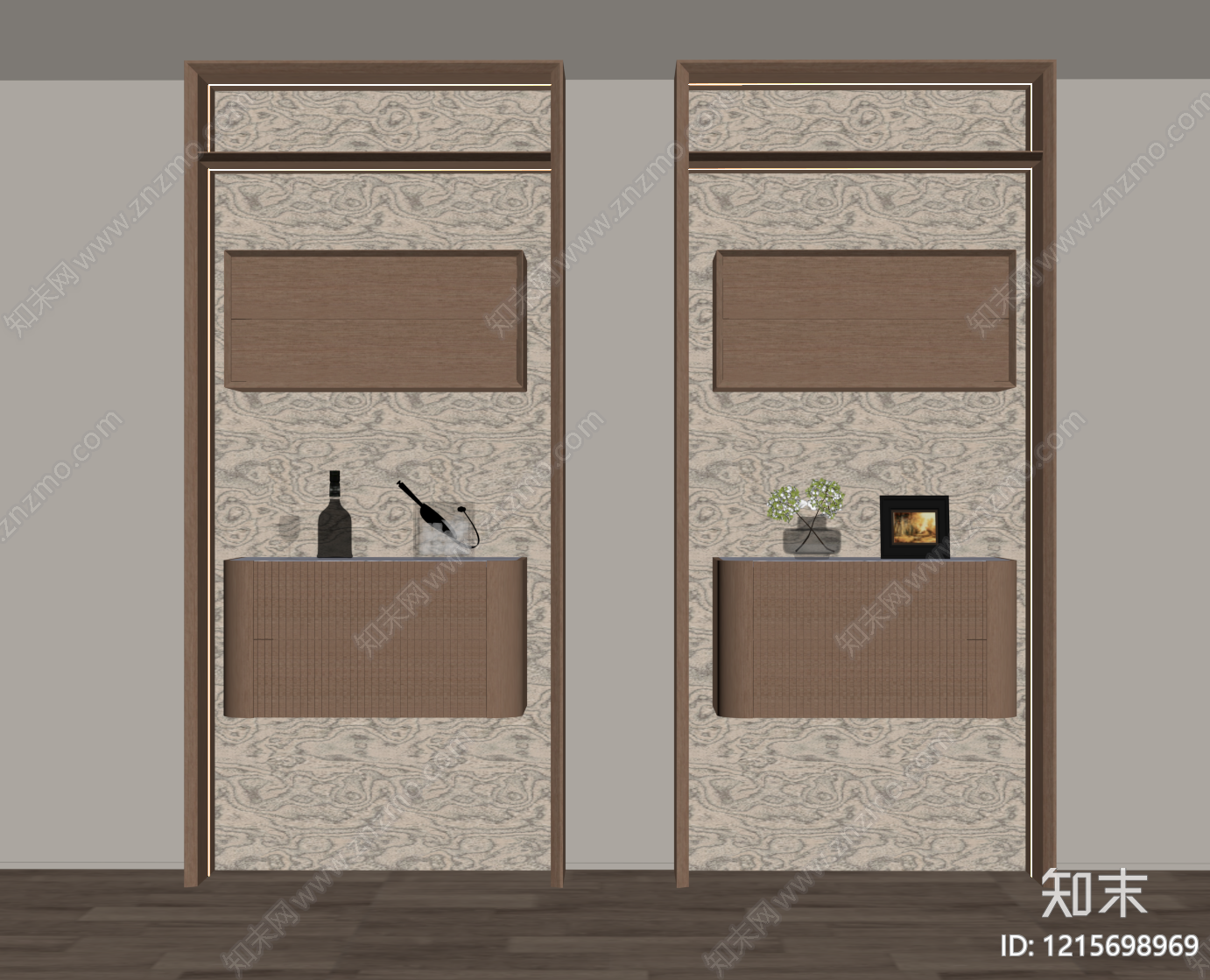 现代简约酒柜SU模型下载【ID:1215698969】