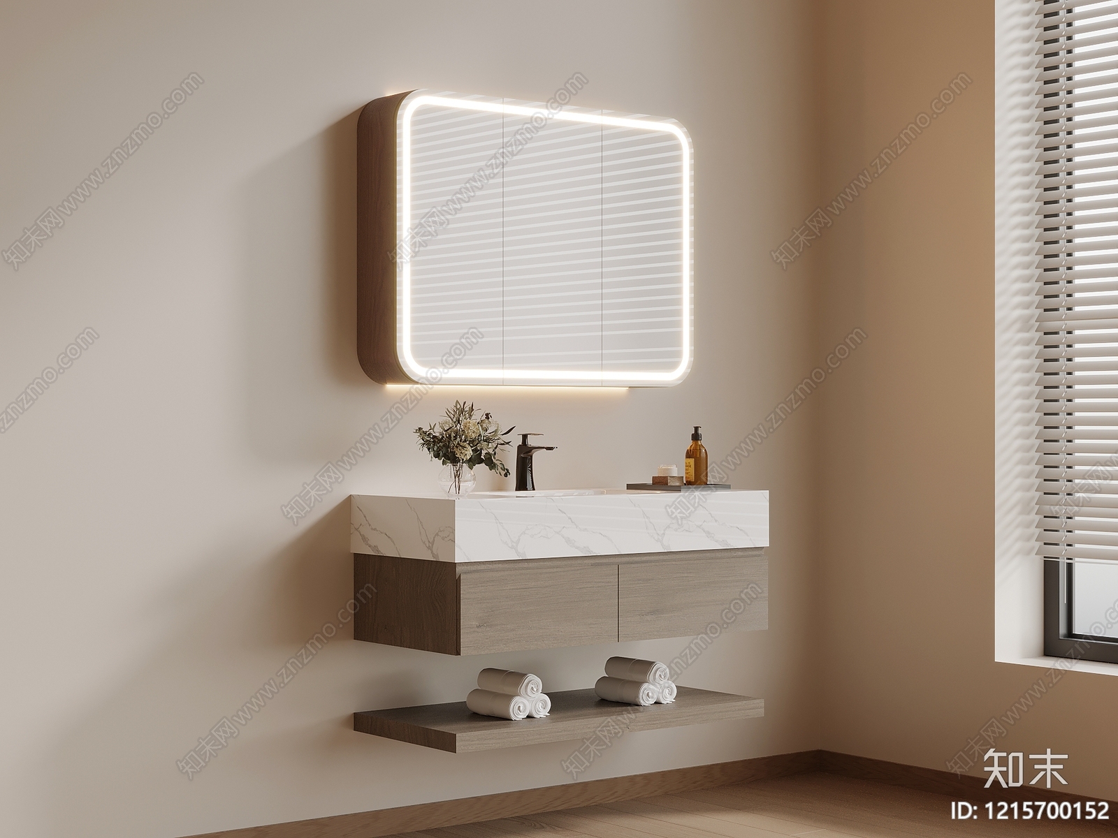 现代简约浴室柜3D模型下载【ID:1215700152】