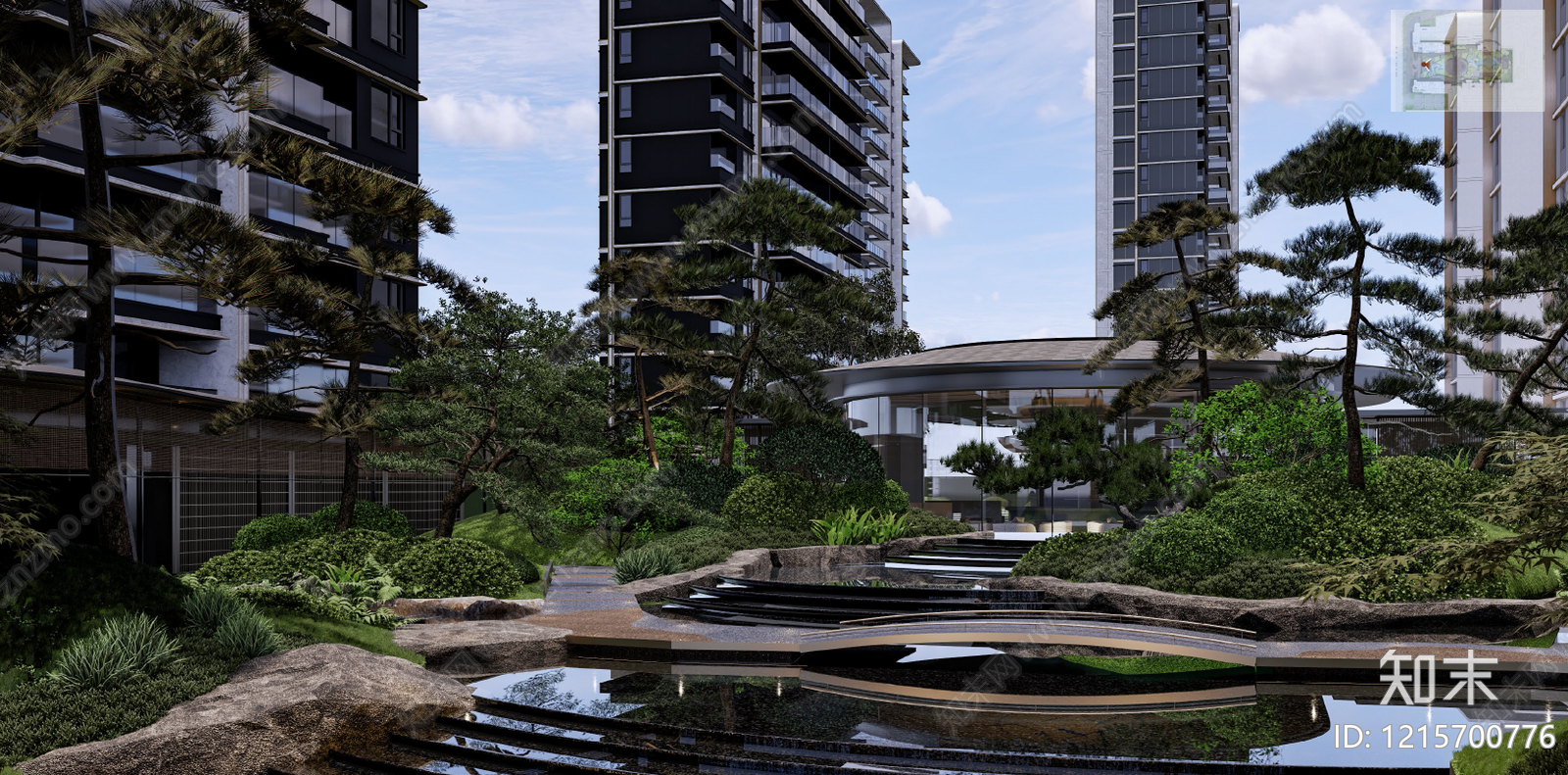 新中式小区景观下载【ID:1215700776】