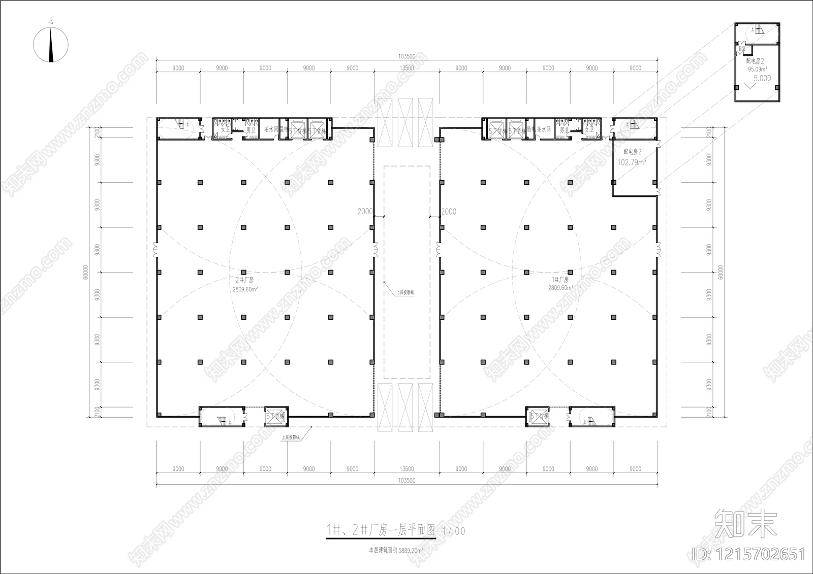 现代厂房施工图下载【ID:1215702651】