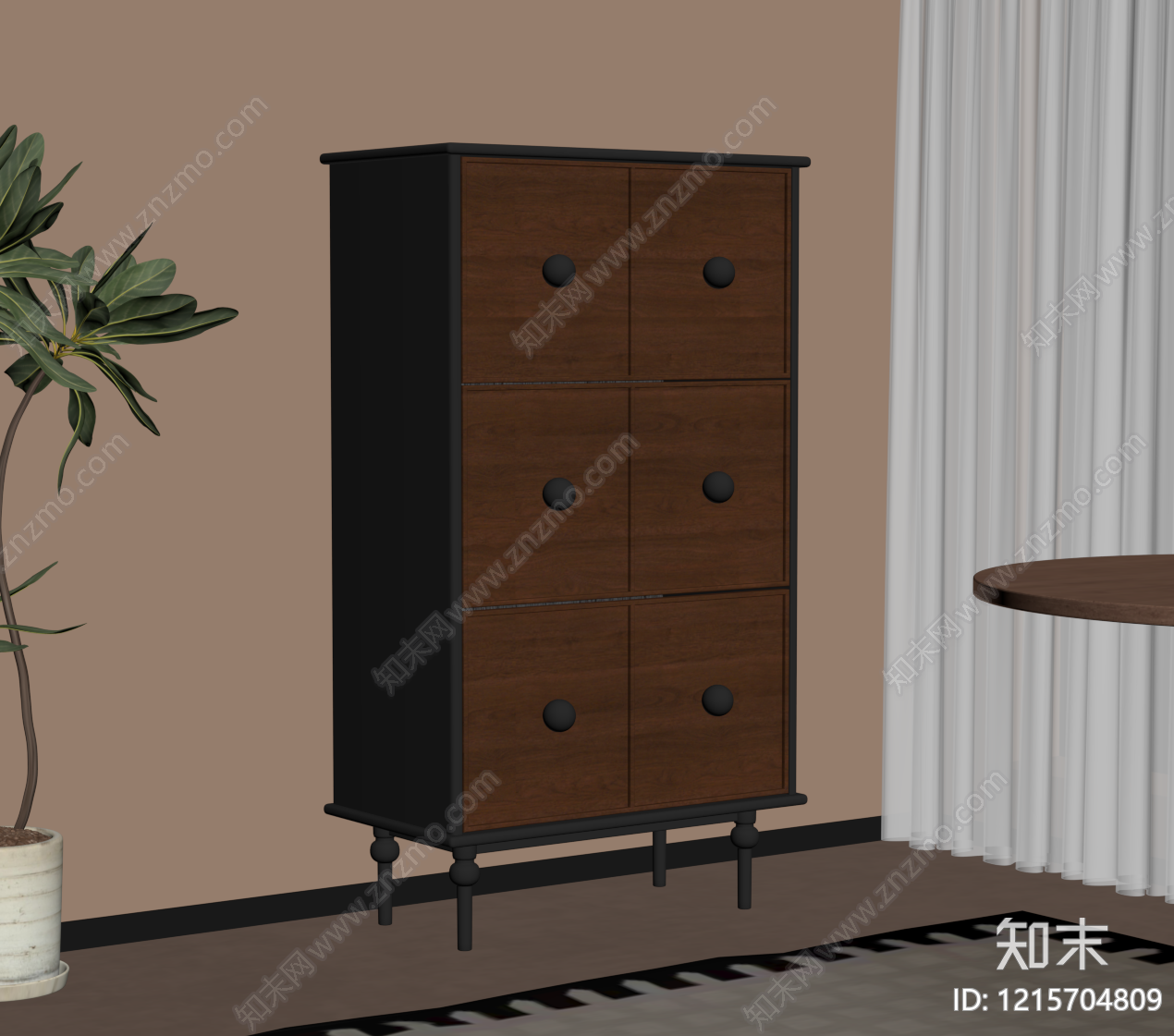 中古风斗柜SU模型下载【ID:1215704809】