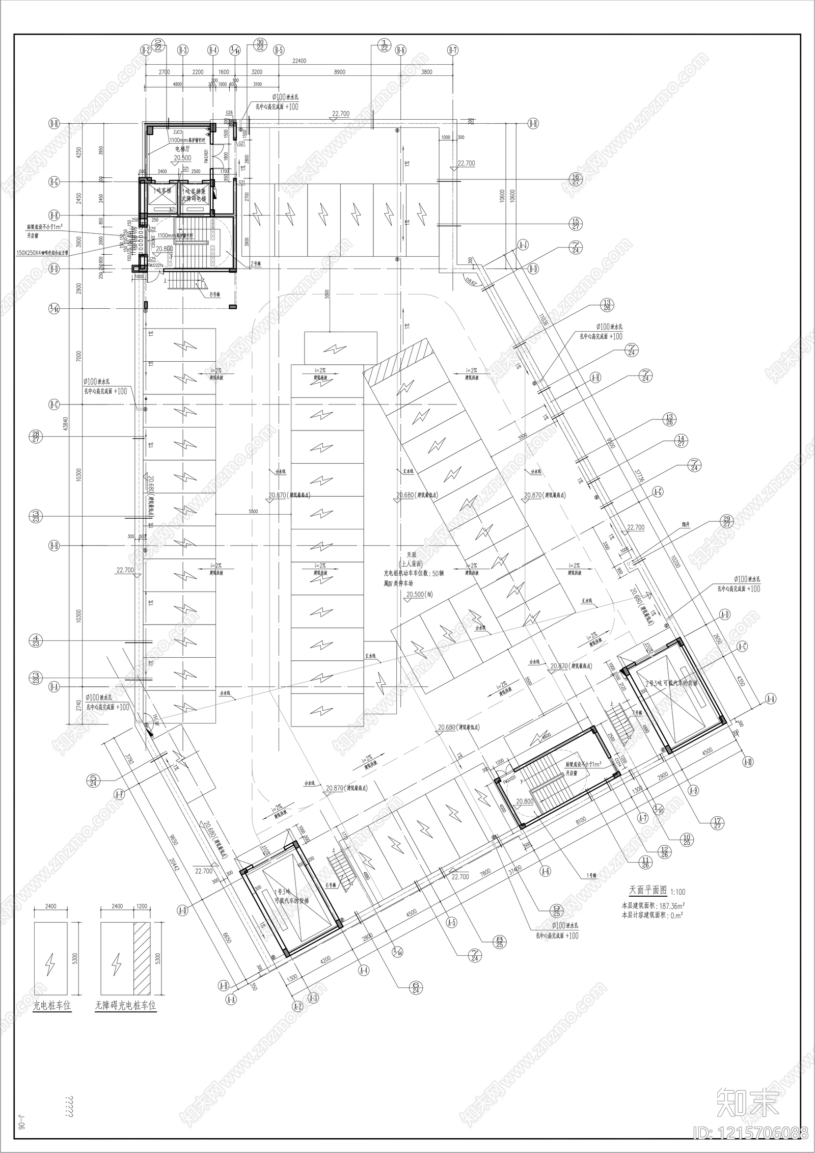 现代农贸市场建筑施工图下载【ID:1215706088】