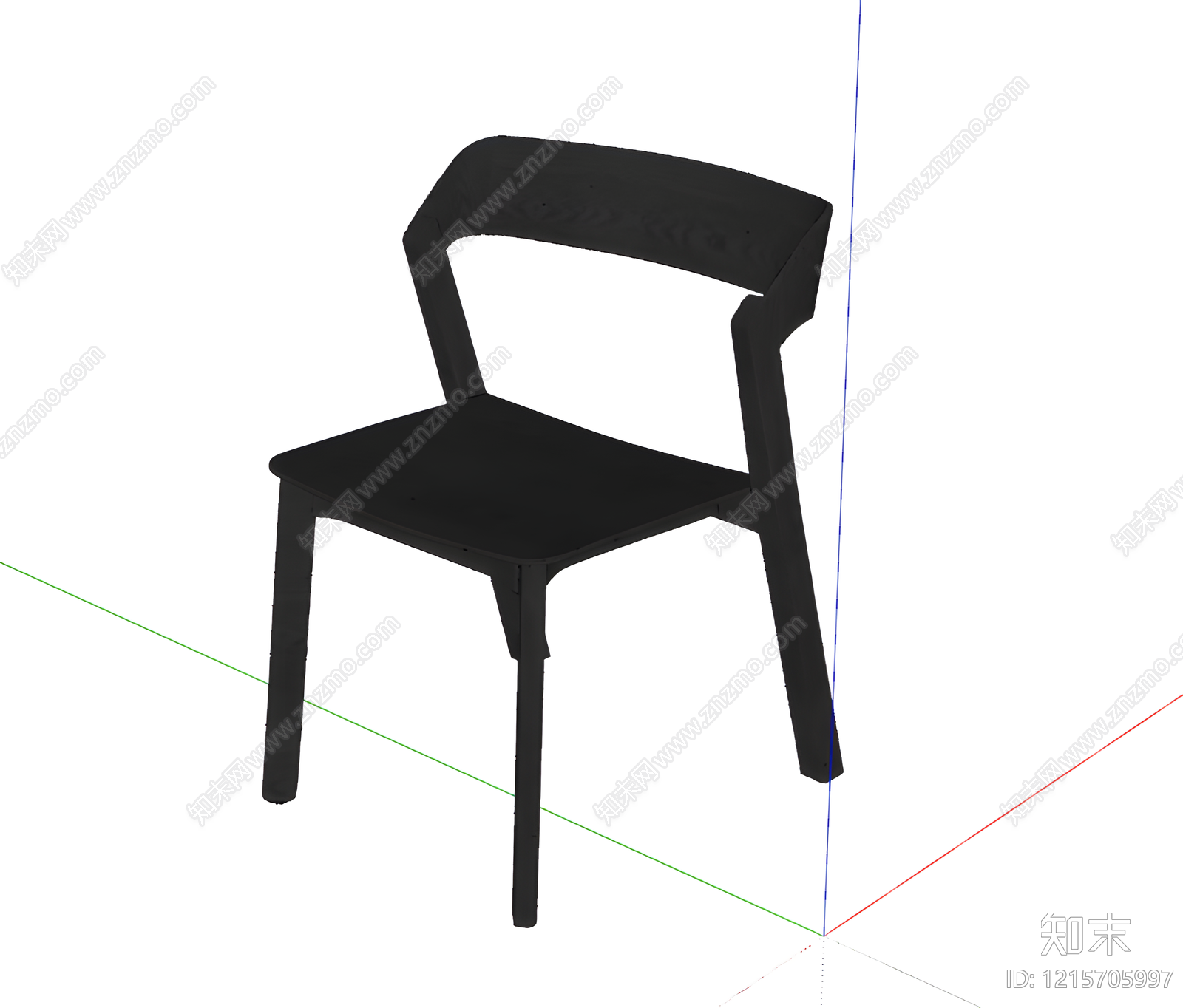 极简餐椅SU模型下载【ID:1215705997】