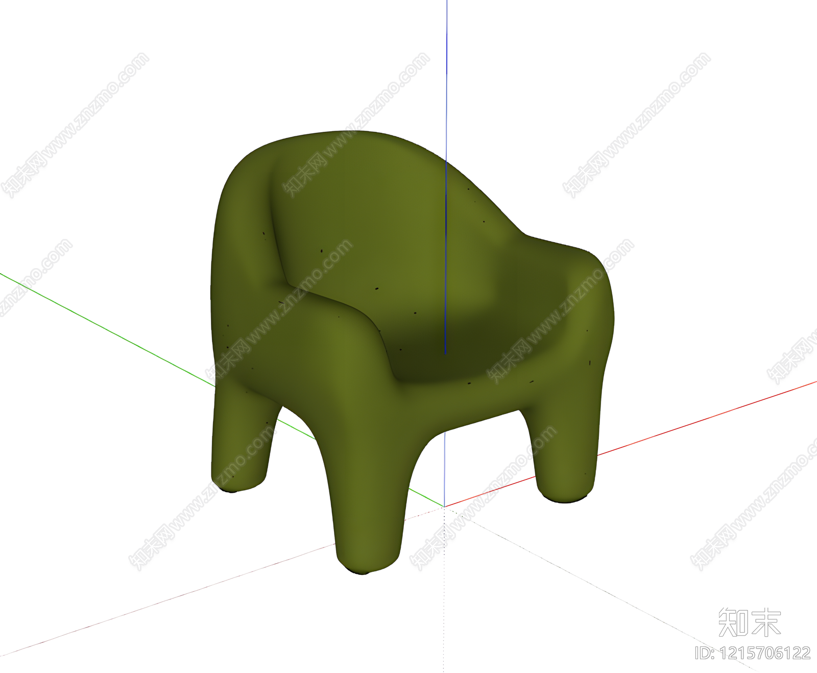极简儿童椅SU模型下载【ID:1215706122】