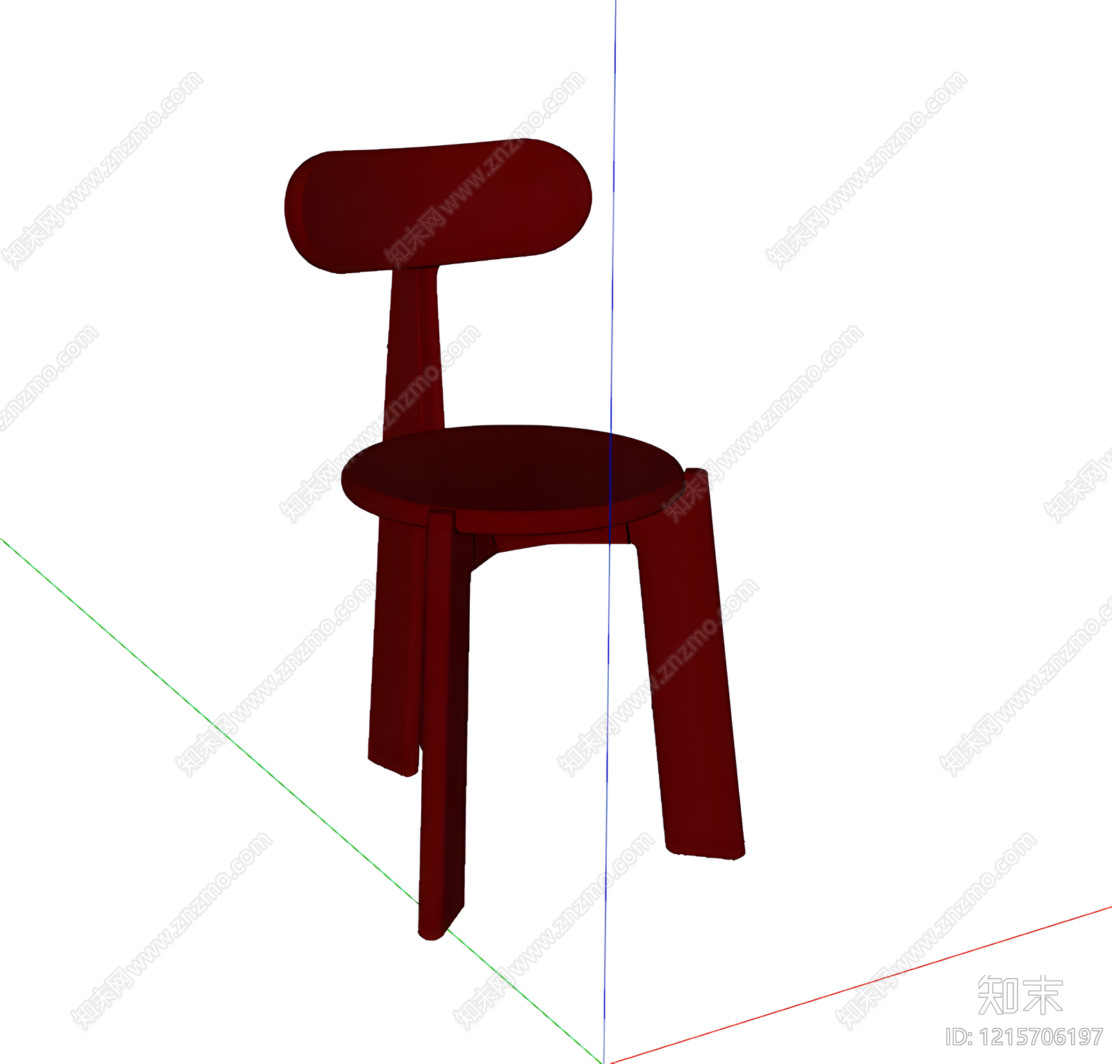 极简主义餐椅SU模型下载【ID:1215706197】