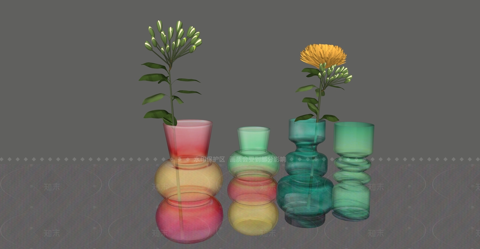 现代简约花瓶SU模型下载【ID:1215709236】