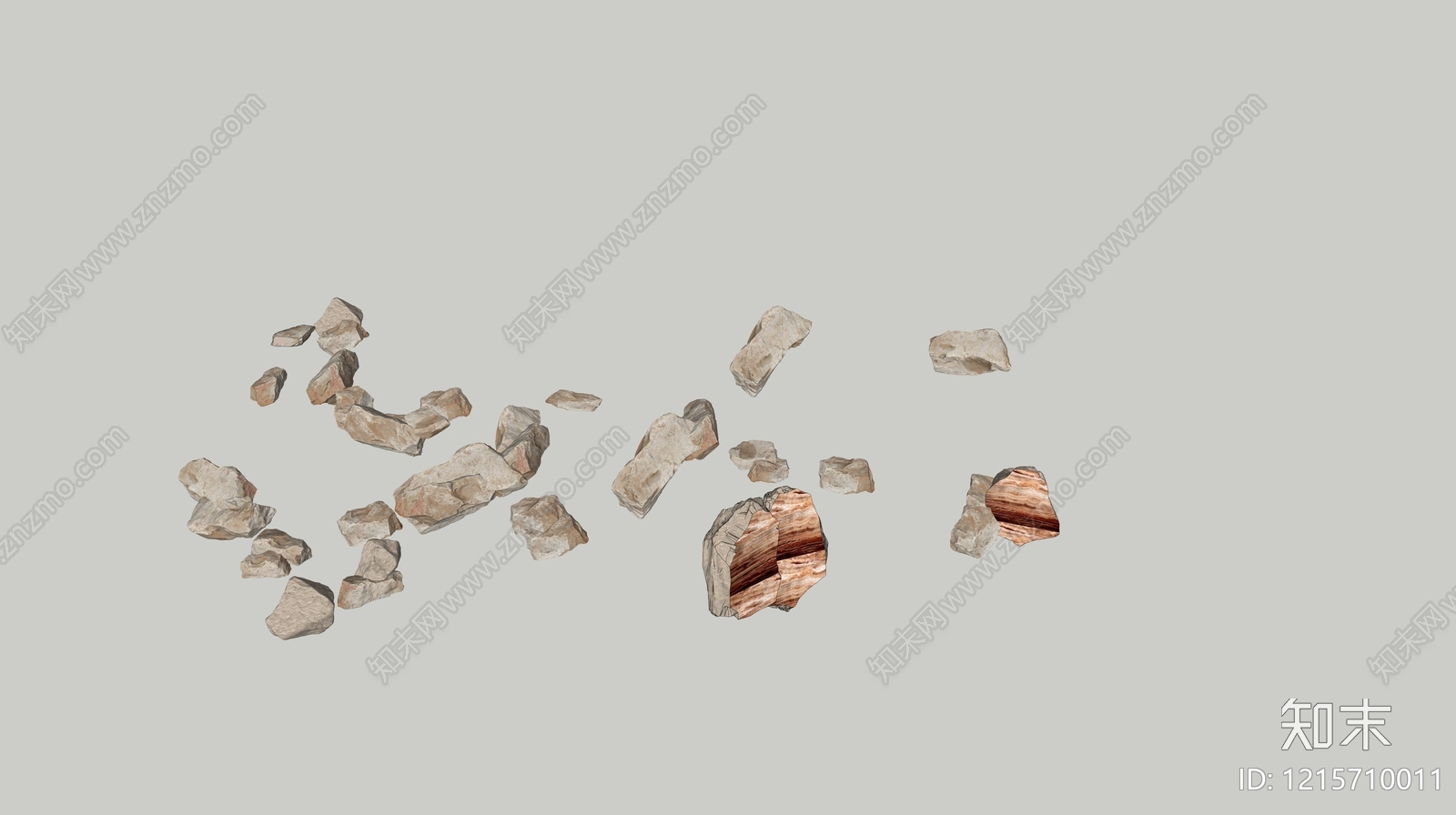 侘寂景观石SU模型下载【ID:1215710011】