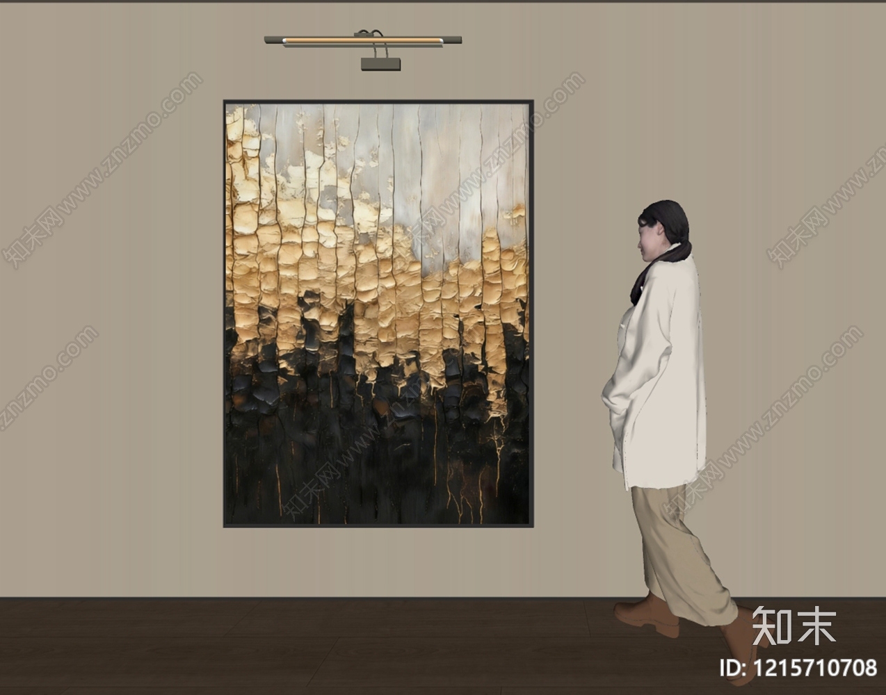 现代意式抽象挂画SU模型下载【ID:1215710708】