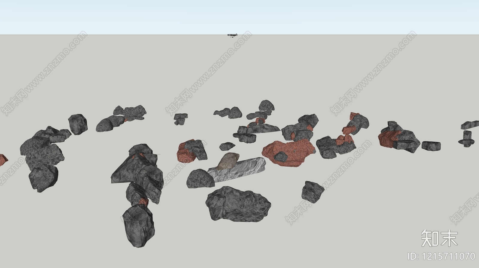 现代景观石SU模型下载【ID:1215711070】