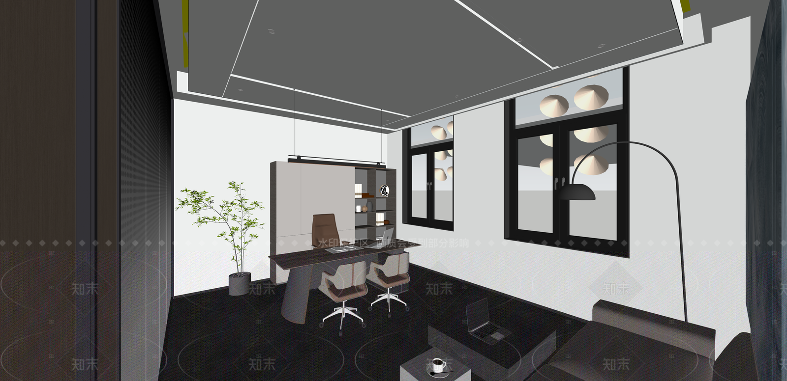 现代会议室SU模型下载【ID:1215936608】
