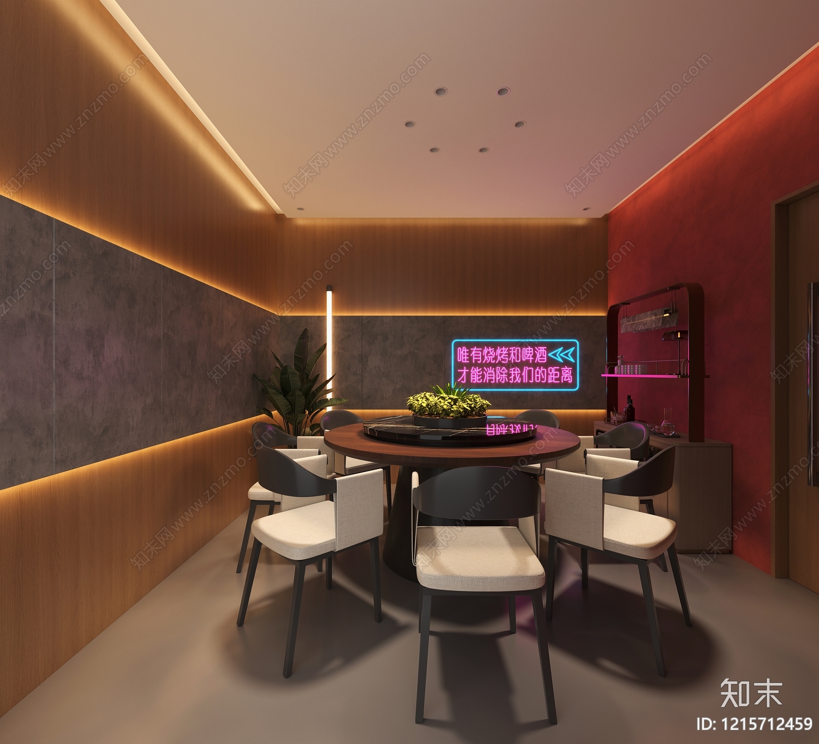 工业风烧烤店3D模型下载【ID:1215712459】