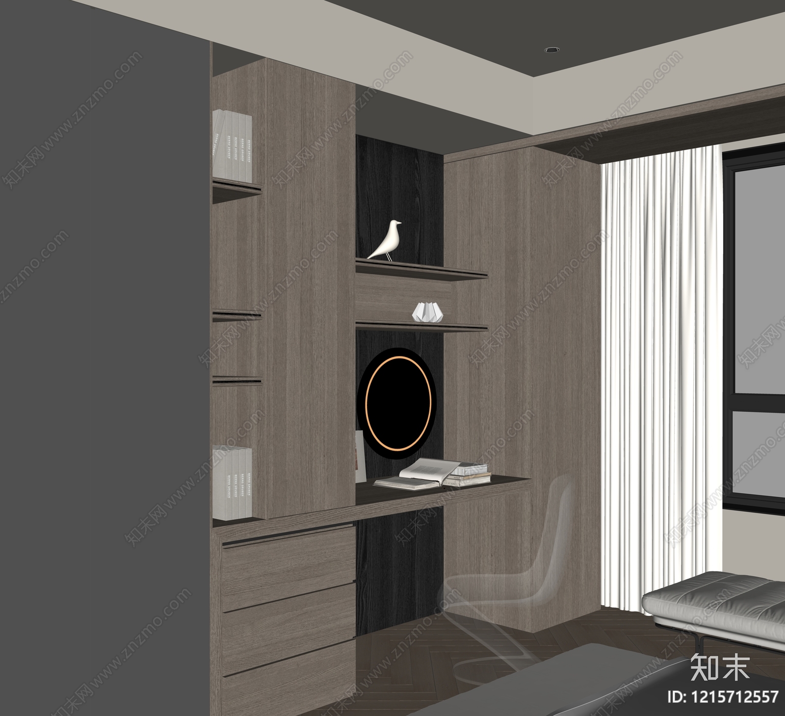 现代简约衣柜SU模型下载【ID:1215712557】