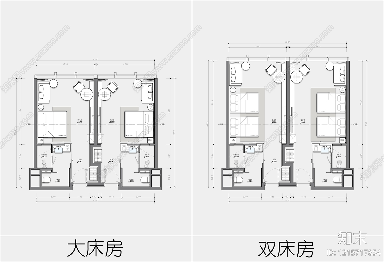 酒店客房施工图下载【ID:1215717854】