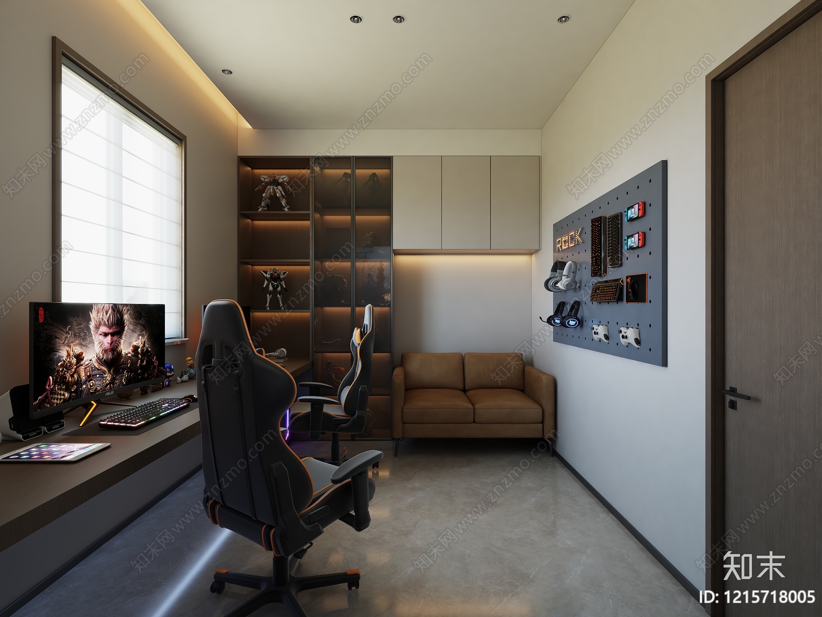 现代简约书房3D模型下载【ID:1215718005】